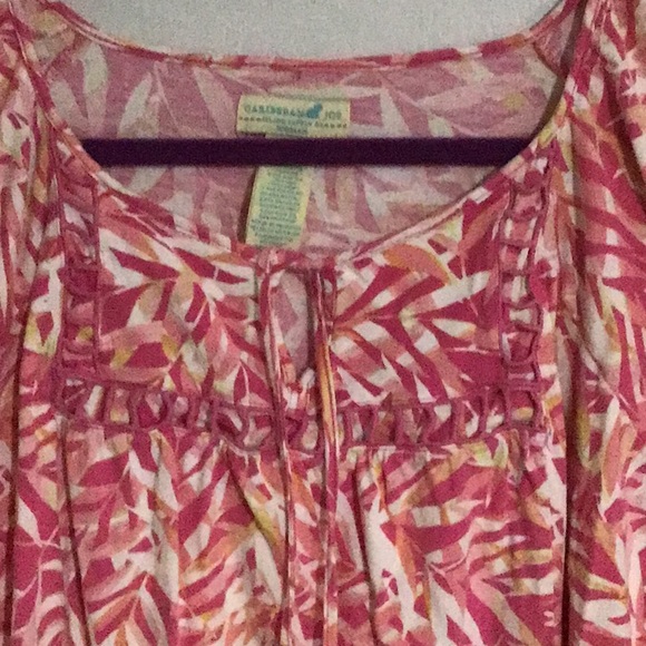 Short Sleeve Blouse by Caribbean Joe - Picture 4 of 4